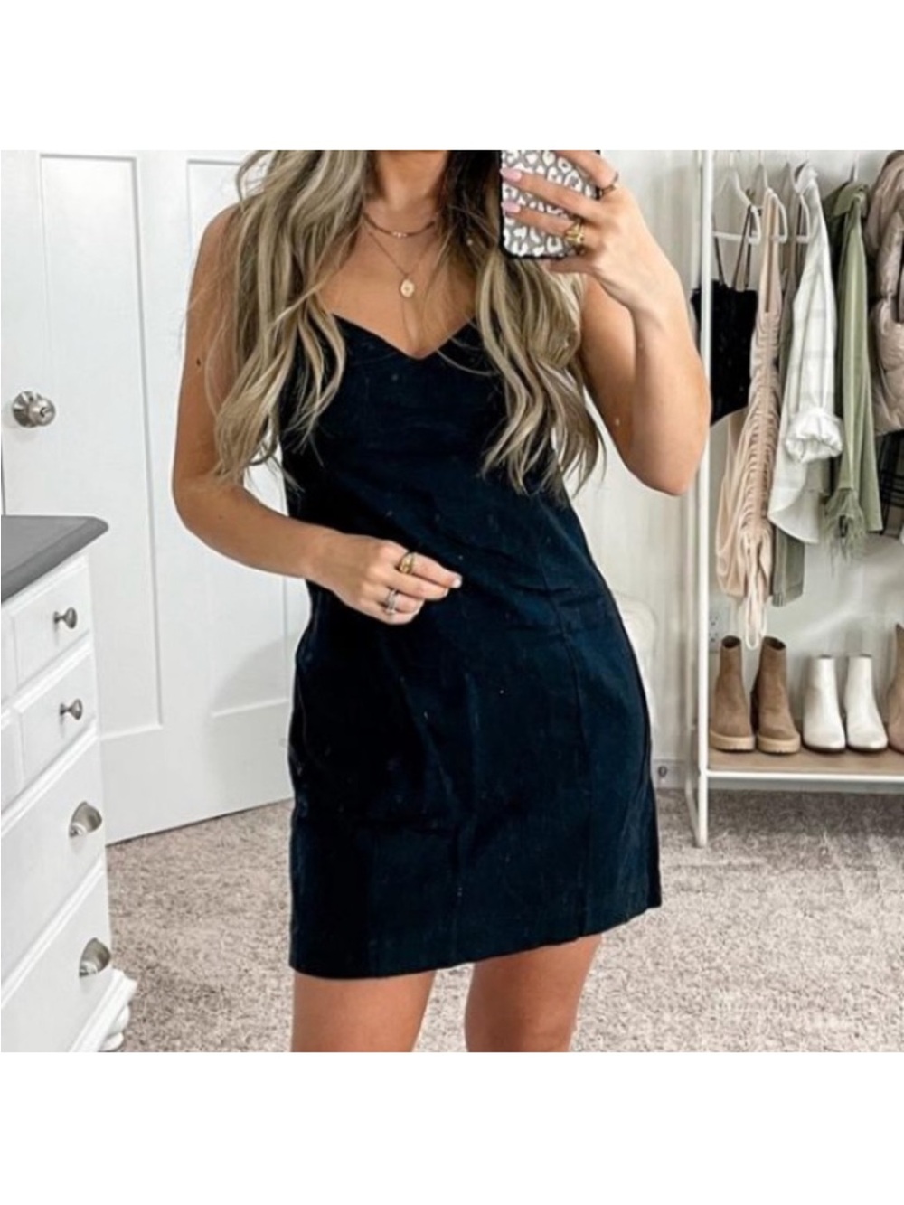 NWT Abercrombie & Fitch Corset Seamed Linen Blend Mini Dress - Picture 2 of 8